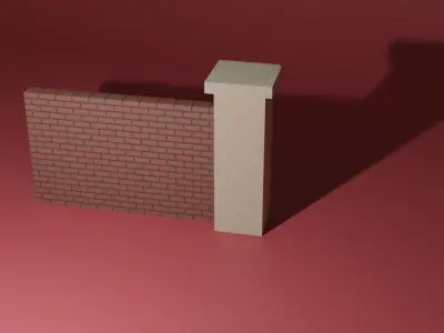 Park wall 3D model