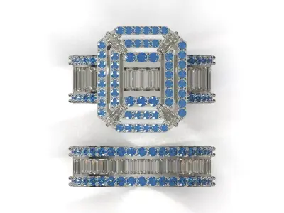 luxury wedding printable ring model wr0135 3D print model