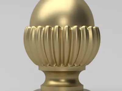 Carved Finial 3D model
