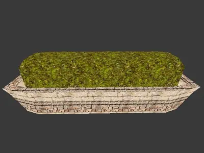 Skylia Sanctuary Concrete Planter Free low-poly 3D model