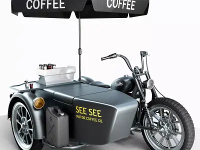 Motorcycle coffee 3D model