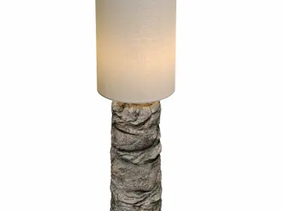 Stone Wabi-Sabi Sculptural Design Japanese style Floor Lamp 3D model