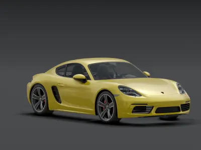 Porsche 718 - Cayman Low-poly 3D model