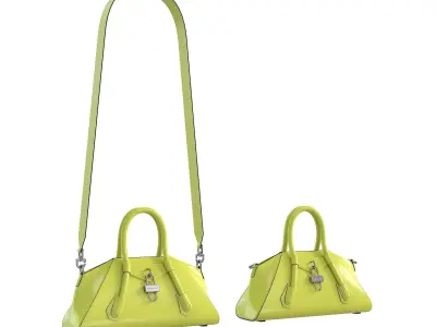 Givenchy Mini Antigona Bag Yellow Low-poly 3D model