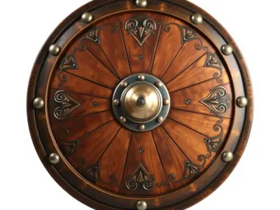 Medieval Ornate Shield D Model Pack Low-poly 3D model