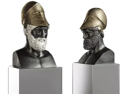 Pericles bust classic black and white 3D model