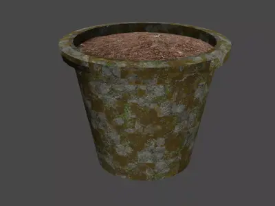 Retro FlowerPot Free 3D model