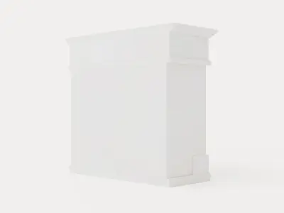 Skagen Electric Fireplace White Low-poly 3D model