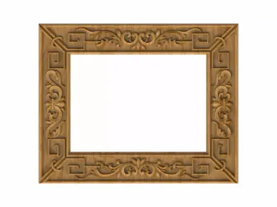 Carved picture frame STL 3D model 62