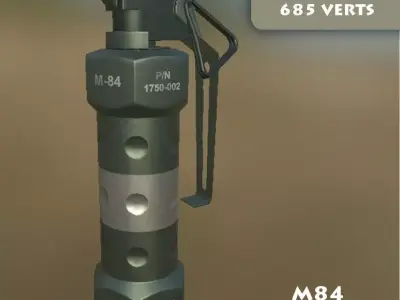 M84 Stun Flashbang Grenade Low-poly 3D model