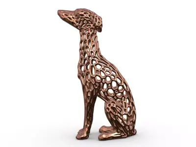 Italian Greyhound Voronoi Style  3D print model