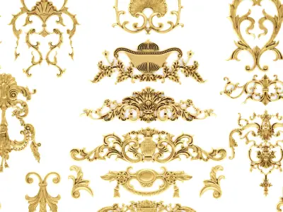 Cartouches SET 32 3D model