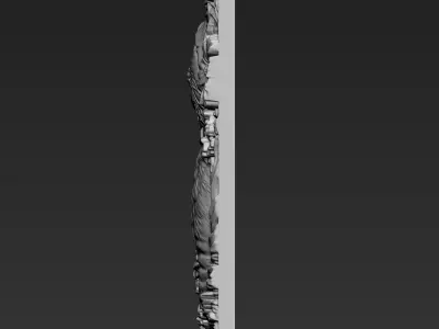 Cat and Flowers A35 3D print model