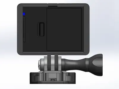 GoPro Camera flat mount 3D print model