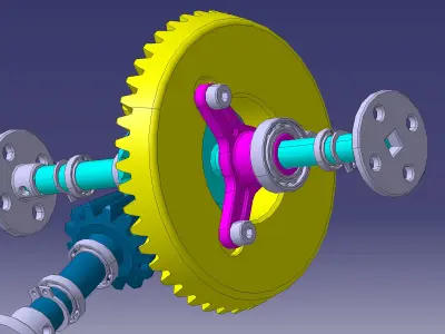 High-Quality Differential Gear 3D Model  3D model