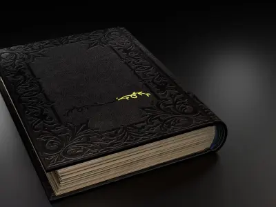 Old book with animation  3D model Low-poly 3D model
