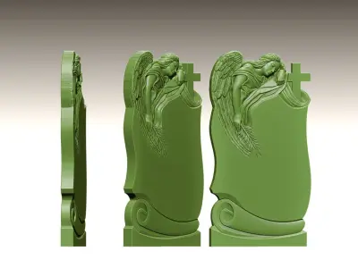 Weeping Angel with Cross STL 3D print model