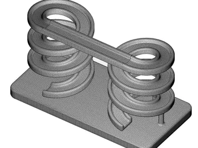 Concrete Spiral Bridge 3D model
