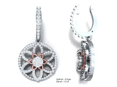 Luxury earrings for 3D printing 3D print model 10