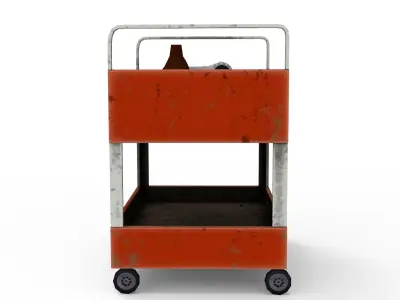 Tools Trolley Low-poly 3D model