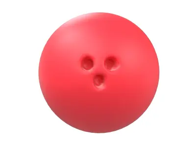 Bowling Ball v1 002 Low-poly 3D model