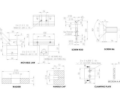 Machine Vice 3D model