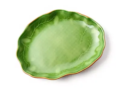 Leafy Green Plate model pack Low-poly 3D model