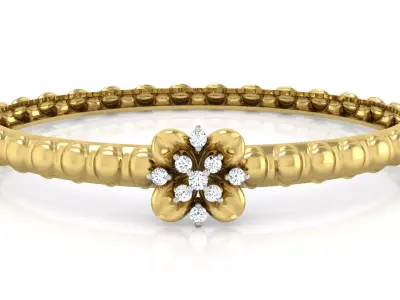 Blooming  Four Pedal Bracelet  3D print model