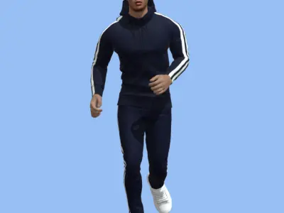 Sport man jogging 3D model