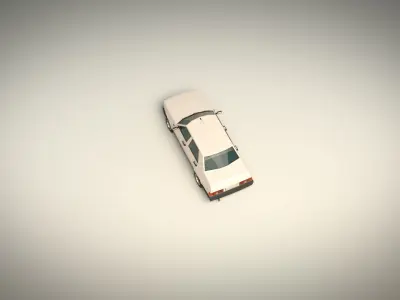 Low Poly Sedan Car 07 Low-poly 3D model