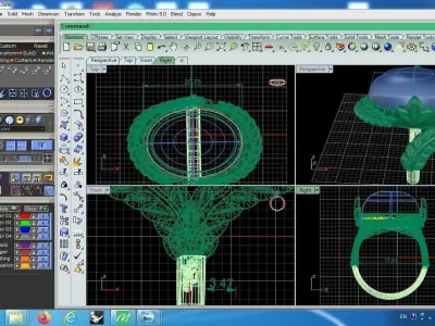 woman ring 3D print model