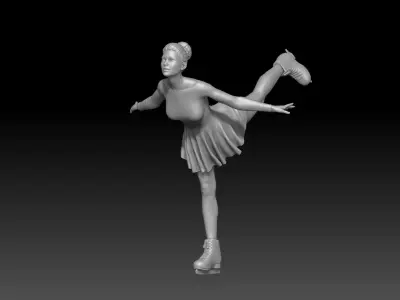 figure skating girl 3 3D print model
