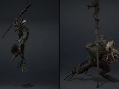 Mist Mage Arm1 Butal Low-poly 3D model