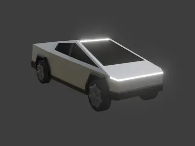 Tesla Cybertruck Low Poly Low-poly 3D model buy