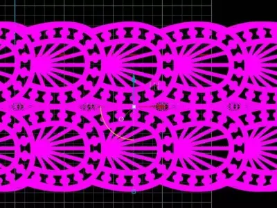 1345 Fanlace Bangle 11gm 3D print model