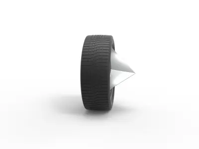 Car wheel 8 Scale 1 to 25 3D print model