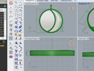 Moon Pendant 254 Free 3D print model