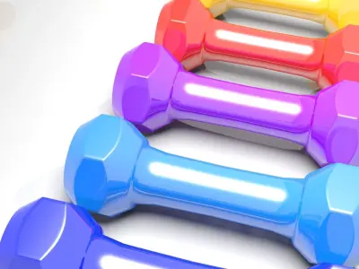  Dumbbell Areobics 3D model