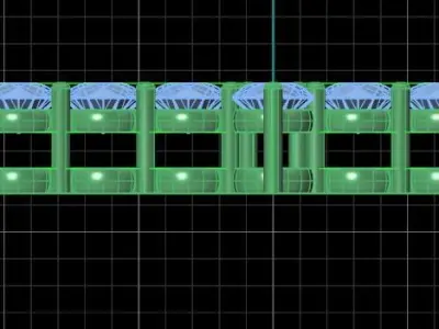 tiffany  cross with stones  3D print model