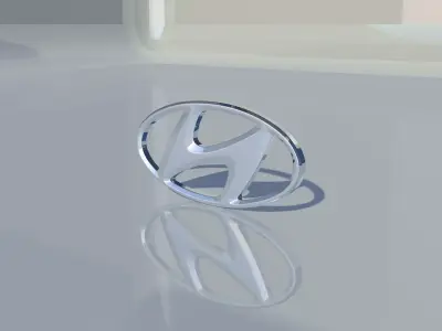 Hyundai Emblem 3D Print Ready 3D print model