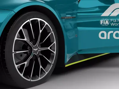 Aston Martin Vantage S F1 Safety Car 2025 HQ 3d model 3D model