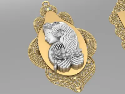 3 design of Lady Fortuna on suisse pamp 3D print model