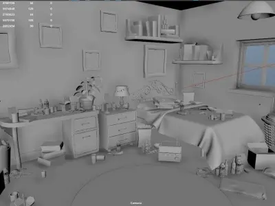 Cartoon Room 3D model