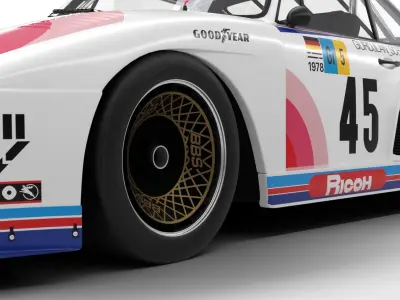 Porsche 935 K2 1978 Le Mans Racing 3D model