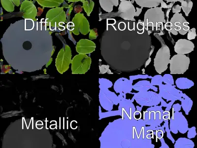 Realistic Potted Plant Model Pack Low-poly 3D model