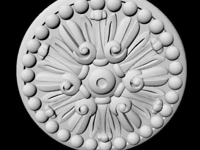 Central decor ornament for furniture 3D model 150