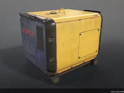 Kipor KDE7000 diesel generator Low-poly 3D model