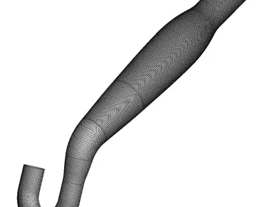 Motorcycle Exhaust Muffler Pipe 3D print model