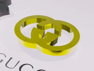 logo Tesla Apple Gucci 3D model