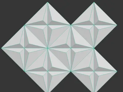 3d panel triangular shape made of triangles Low-poly 3D model
